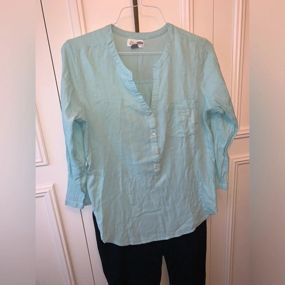 Set Old Navy Mint Green Tunic & Black Pants size 14 - Picture 2 of 10